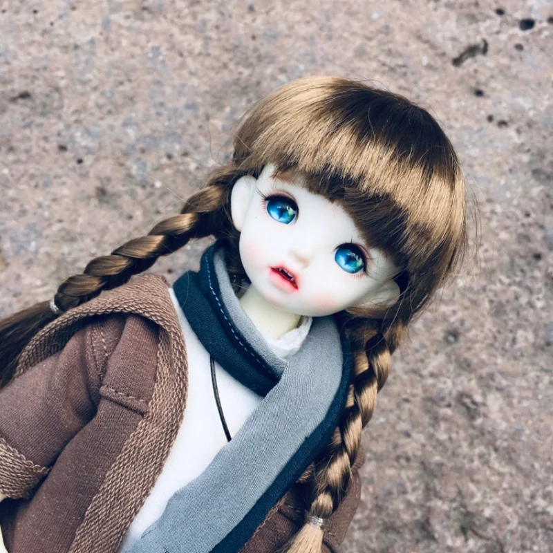 D01-P462 детская игрушка ручной работы 1/4 1/3 1/6 аксессуары для кукол BJD/SD/MDD парик милый двойной хвост 1 шт