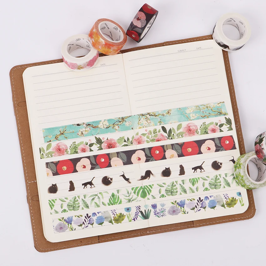 1 шт. декоративная лента для цветов 15 мм x 7 м|plant washi tape|adhesive tape diyscrapbooking masking |