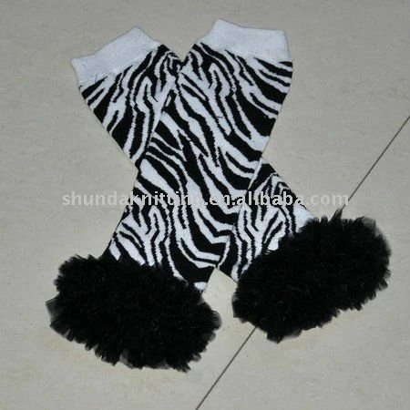Gratis verzending wit en zwart zebra chiffon paren/partij|leg warmers|zebra leg warmerswhite leg warmers