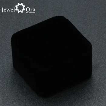 

7cmx7cmx4cm Velvet Box For Pendant & Necklace Black Jewelry Gift Boxes Packaging (JewelOra AS100135)