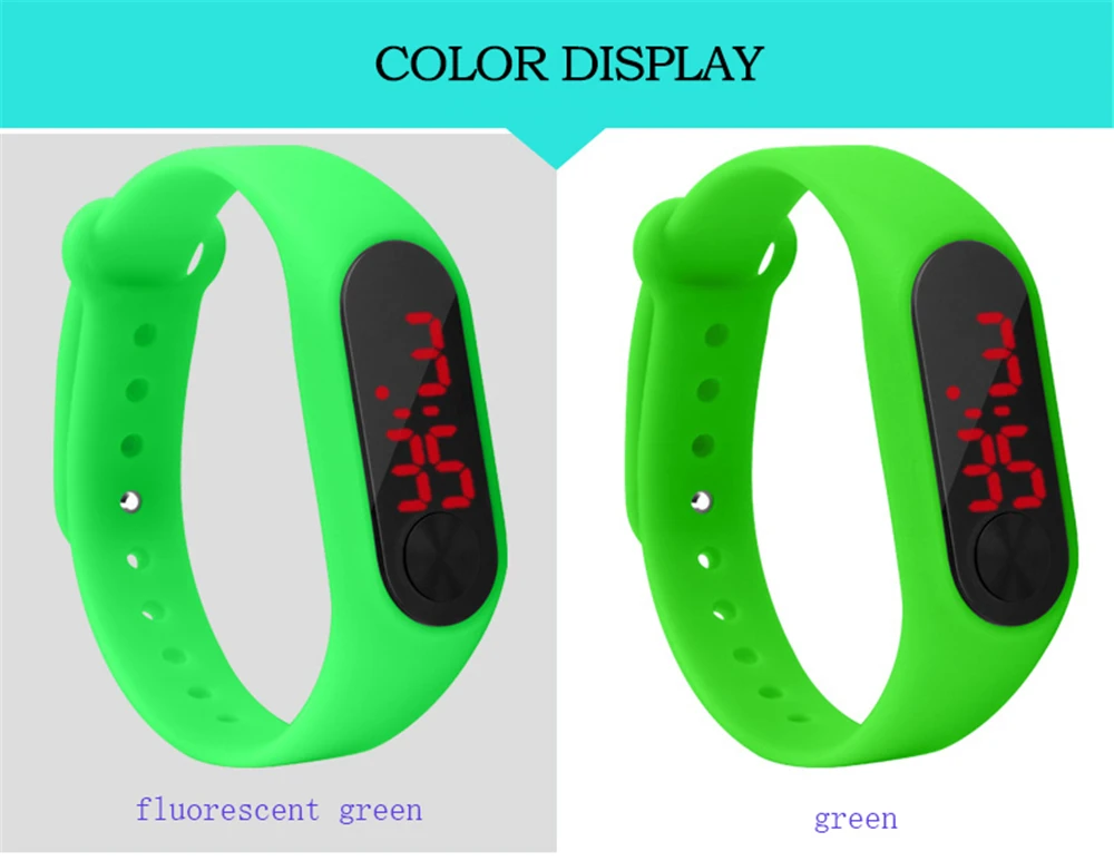 Children's Watches LED Digital Wrist Watch Kids Outdoor Sports Watch Candy Color Boys Girls Electronic Date Clock Birthday Gifts(20)