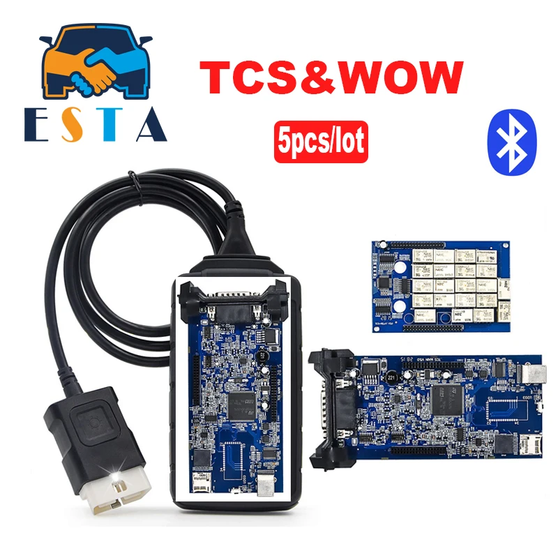 5 шт./лот DHL free WOW tcs CDP bluetooth 5.008R2 программное обеспечение TCS pro для obd2 автомобилей