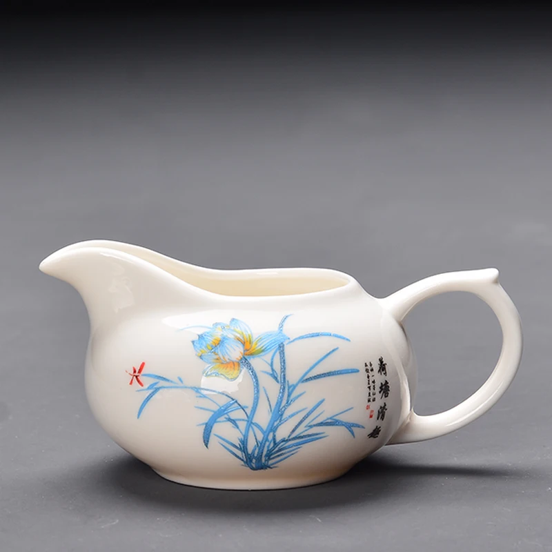 Китайский Чай комплект Gaiwan синий и белый фарфор Чайный набор кунг фу Супница