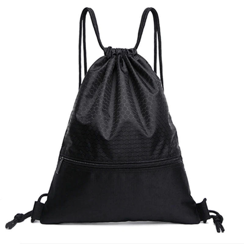 

Fashion Drawstring Bag Black String Sack Beach Women Travel Storage Package Teenagers Girl Solid Color Backpack