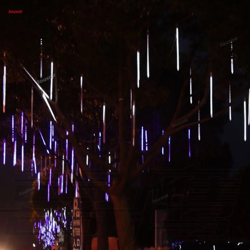 

10pcs/lot 80cm Outdoor Landscape Lighting Wedding Decoration Garlands DIY LED Meteor Shower Rain Tube Lights C15 T05