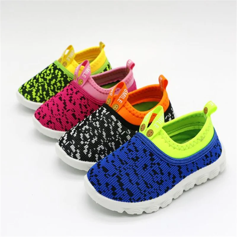 2019 Spring New Brand Kids Shoes Boys Sneakers Handmade Slip On Boys Shoes Girls Sneakers Casual Sports baby Shoes NS35