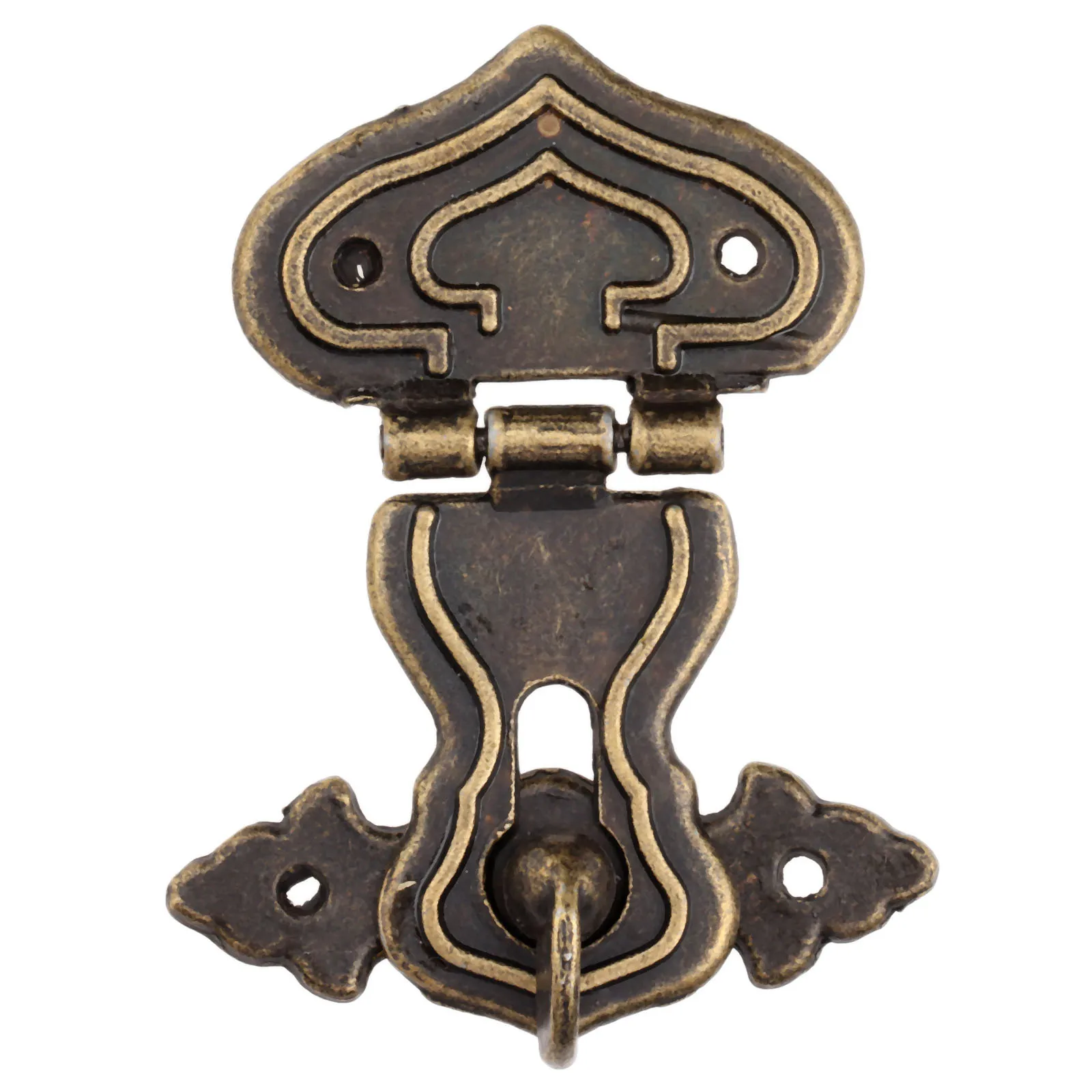 KHJK Safe Durable 1Pc 63x47mm Antique Metal Lock Decorative Hasps Hook Gift Wooden Jewelry Box Padlock with Screws Vintage Furniture Hardware KHJK Safe Durable 1Pc 63x47mm Antique Metal Lock Decorative Hasps Hook Gift Wooden Jewelry Box Padlock with Screws Vintage Furniture Hardware