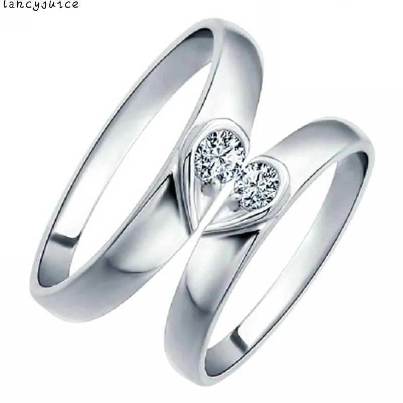 fashion jewelry true love half heart lover ring simple elegant couple ring wedding pair engagment rings - Elegant Wedding Rings fashion jewelry true love half heart lover ring simple elegant couple ring wedding pair engagment rings - Elegant Wedding Rings