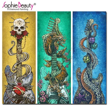 

Sophie Beauty Diy Diamond Painting Diamond Embroidery Skull Guitar Animal Dimond Mosaic Cross Stitch Kid's Gift Needlework C209