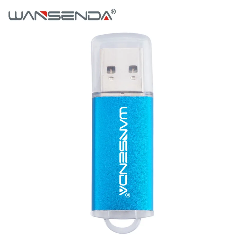 Wansenda USB 3,0 USB флеш-накопители высокоскоростной флеш-накопитель 256 ГБ 128 Гб 64 ГБ 32 ГБ 16 ГБ 8 ГБ 4 ГБ Оригинальные Портативные флеш-накопители - Цвет: Синий