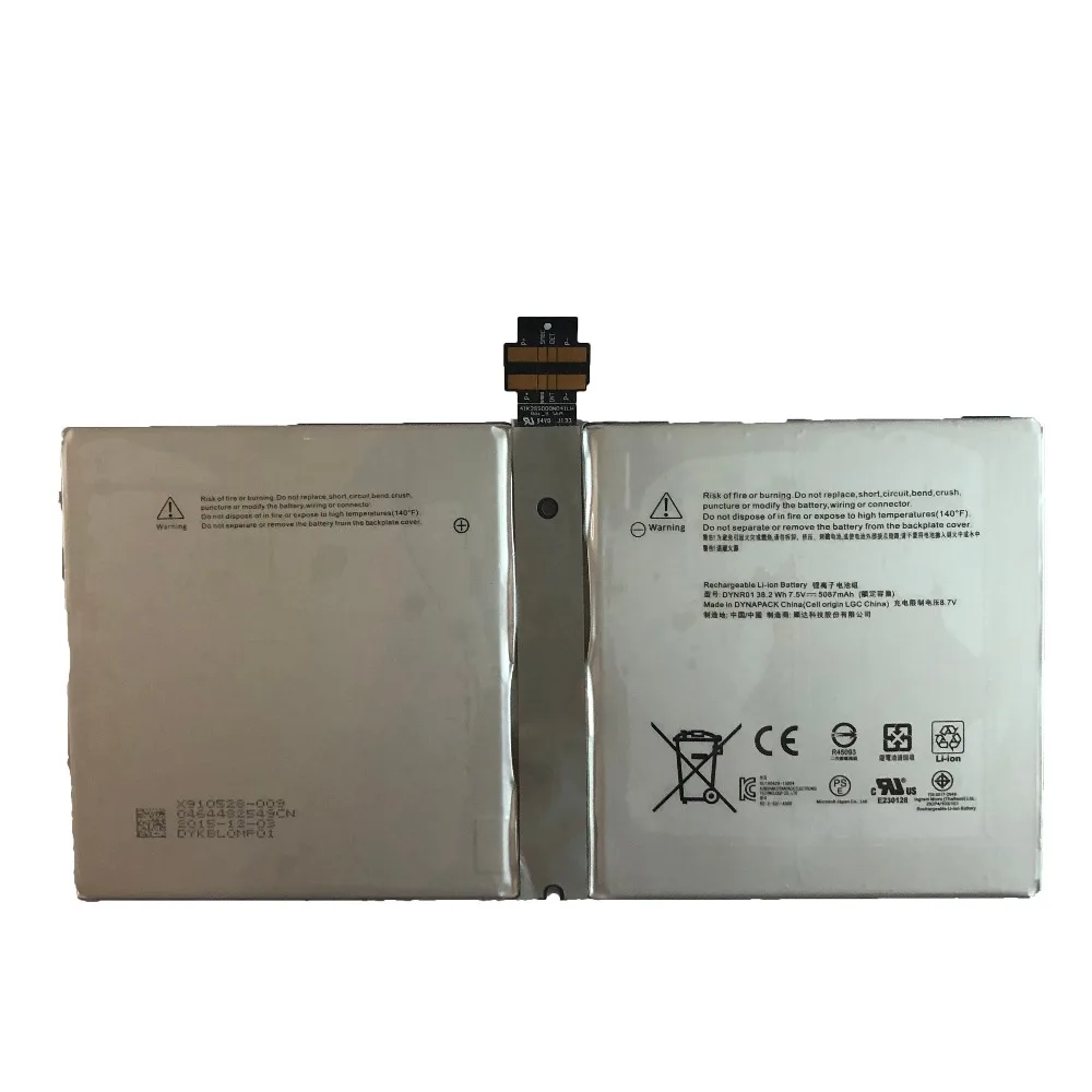 Billig 7,5 V 38.2wh 5087mAh DYNR01 neue Original G3HTA027H Laptop Batterie Für Microsoft Oberfläche Pro 4 12,3 \