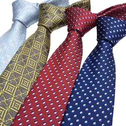 Мужские галстуки 7 см, тонкие галстуки из полиэстера для мужчин, свадебные костюмы в горошек, Gravatas бабочка в деловом стиле, вечерние