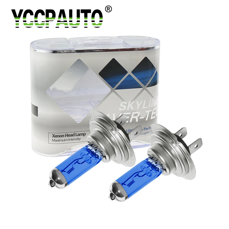 

YCCPAUTO 1Pair Super White H7 Headlight Bulbs 100W 5500K Car Halogen Fog Driving Light Automobiles Head Light Source 12V
