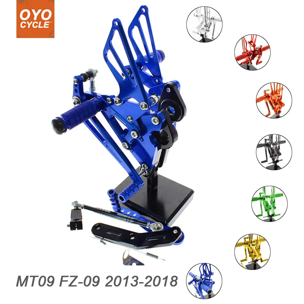 

For Yamaha MT-09 FZ-09 2013-2018 Motorcycle Rear Set Accessories CNC Adjustable Rearset Foot Pegs MT09 FZ09 Foot Rests Footpegs
