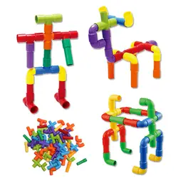 DIY блоки конструктора игрушки туннель из труб блоки Детские обучающие игрушки трубчатые бруски Обучающие игрушки Детский подарок семейная