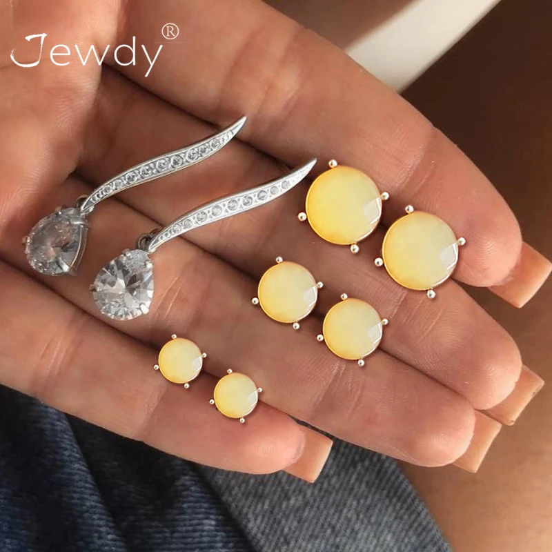 4 пар/компл. Bijoux(украшения своими руками) класса люкс цвет: желтый, белый кристалл серьги-гвоздики для женщин Boucle D'oreille Ювелирные изделия Ослепительная Опал Серьги Brincos, можно носить