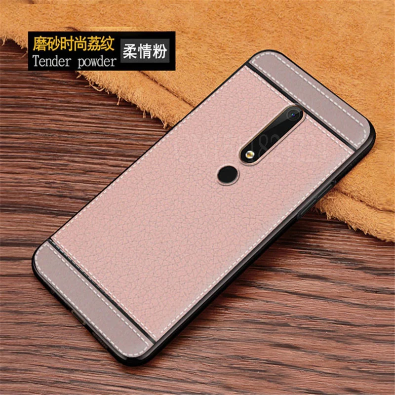 For Nokia 6 2018 Nokia 6.1 Case Cover Leather texture Silicone Soft TPU Phone Cases For Nokia 6 2018 TA-1068 TA-1050 TA-1043 TA-1016 Bag (7)