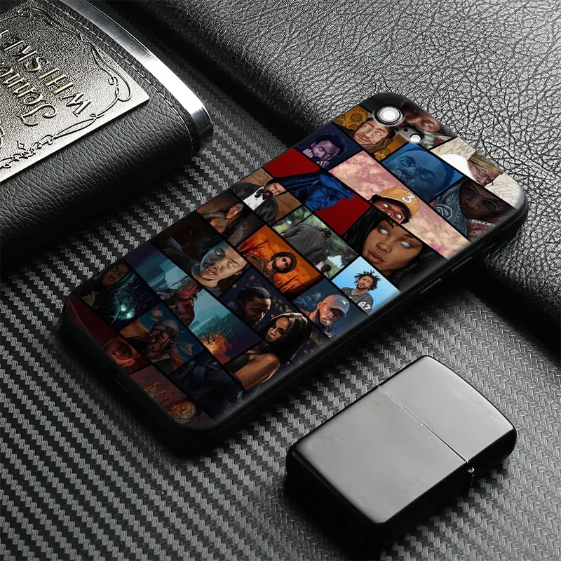 

Rapper artist Collages Art Coque Tpu Soft Silicone Phone Case Cover Shell For Apple IPhone 5 5s SE 6 6s 7 8 Plus X 10