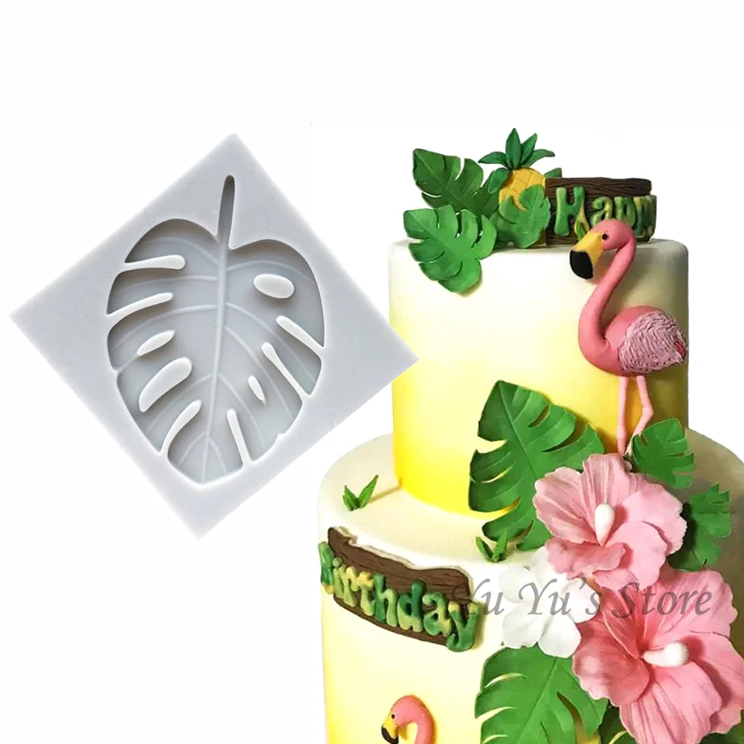 3D Silicone Monstera Deliciosa Forme Di Foglie Torta Fondente Cioccolato Caramelle Gelatina Strumenti Per Stampi In Silicone