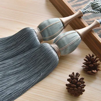 

2 PCS Curtain Tie Back Straps Curtain Clip Blinds Tassels Fringe Holdback Living room Roman Rod Decorations Accessories CP126D3