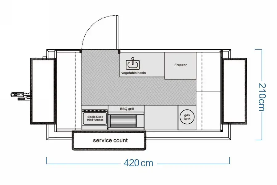 Rl M42t Hot Coffee Trailer Mobile Food Trailer Ice Cream Food Cart