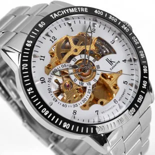 Sale ik double faced fully automatic mechanical business luxury automatic watch steel male casual gift Classic