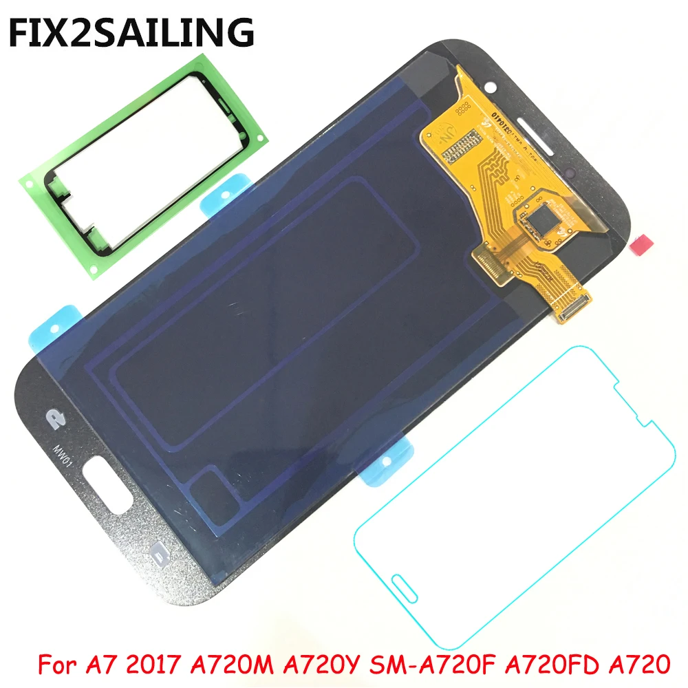 

Super AMOLED LCD Display 100% Tested Working Touch Screen Assembly For Samsung Galaxy A7 2017 A720M A720Y SM-A720F A720FD A720