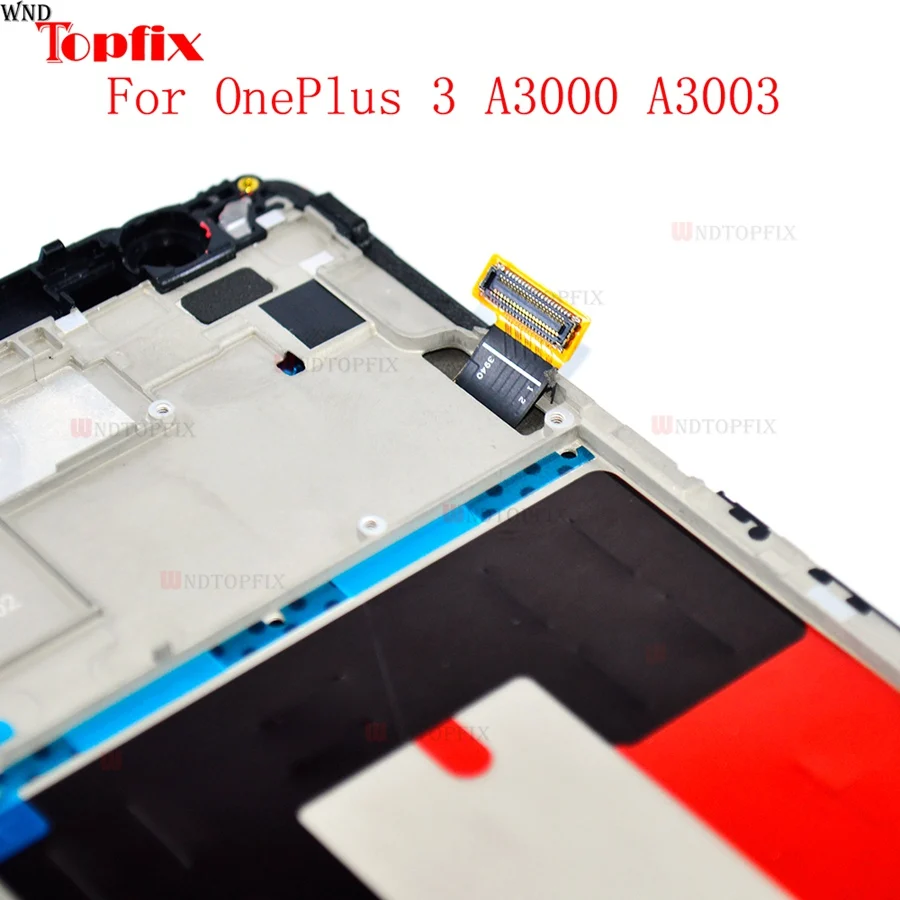 5.5Inch LCD For Oneplus 3T A3000 A3003 Tested LCD Display Touch Screen Digitizer Assembly With Frame Replacement For OnePlus 3 (4)