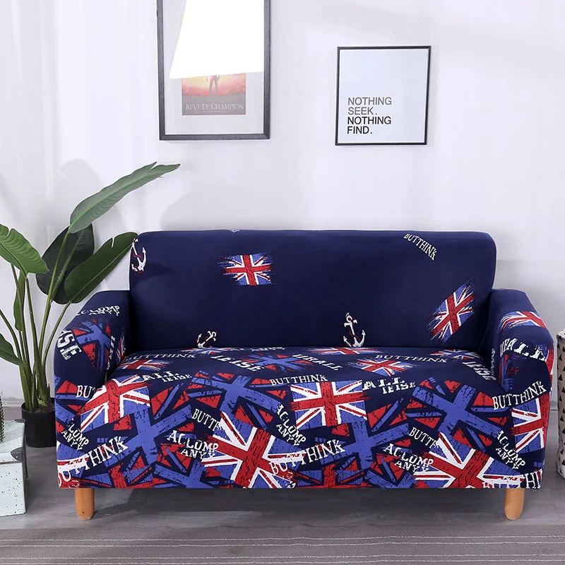 

Modern Dining Room Simple Elastic Spandex Polyester Sofa Cover Geometric Plant Protector Corner Slipcover Anti-dirty Couch Cover