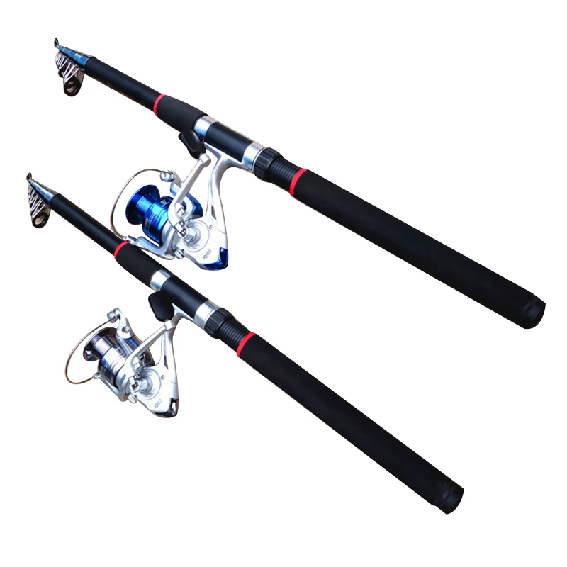 المحمولة الصيد رود كومبو a FPR قضيب القطب + ABS بكرة عجلة + 13 قطع الصيد أدوات اكسسوارات Baitcasting الصيد قضيب كومبو