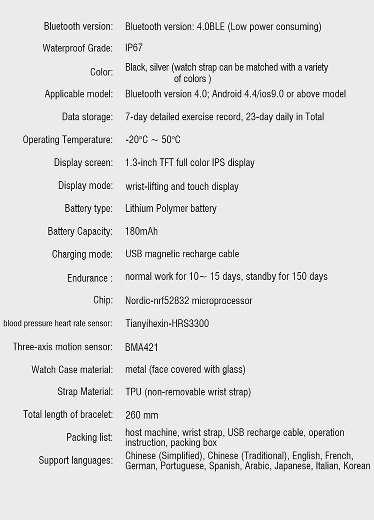 Torntisc Q8 Fitness Bracelet Heart Rate Blood Pressure monitor IP67 Waterproof smart band Sport Smart Watch Men For Android IOS Phone (19)