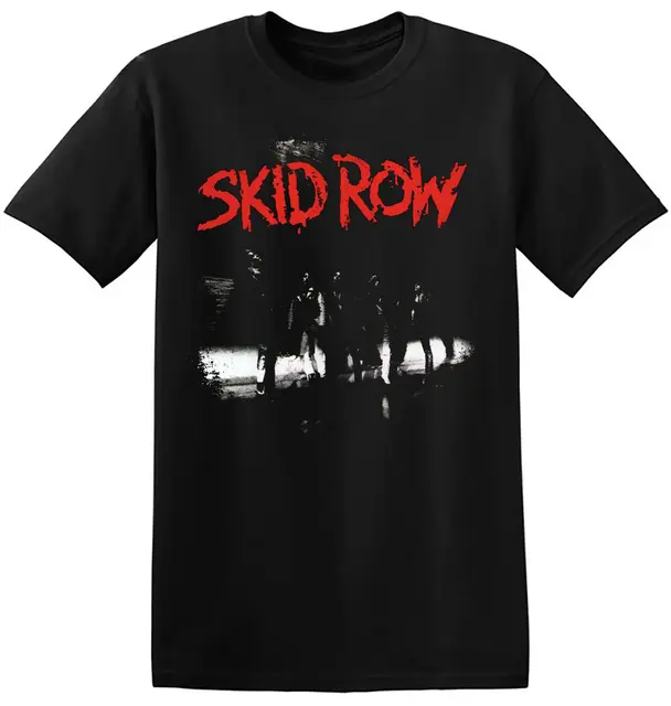 Skid Row T Shirt Cool Old Band Shirts Black Vintage Classic Unisex Tees 1 A 073 New Brand
