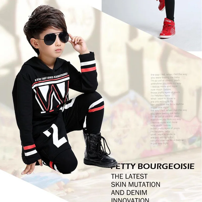 Girls Hip Hop Dance Costume Kids Jazz Outfits Hooded Sweatshirt Sweatpants Dancewear Set