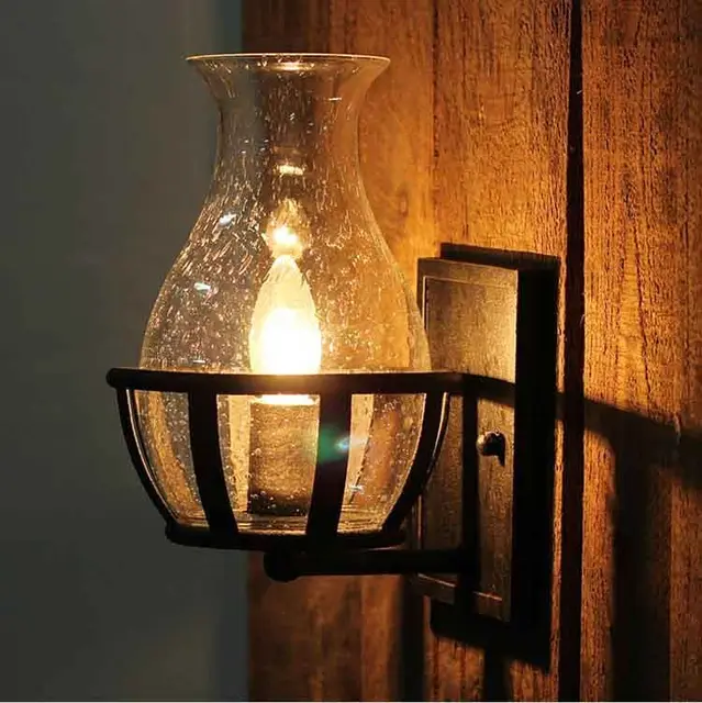 Fashion decoration antique Wall lights Glass Vase Shape