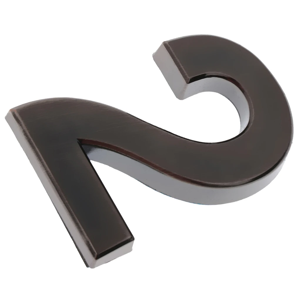 Modern Silver Gray House Hotel Door Address Plaque Number Digits Sticker Plate Sign Room Gate Number