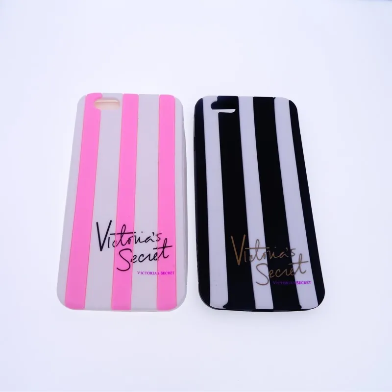 

Sales Promotion PINK Stripe Soft Rubber Silicone Cover for iPhone 6 6S 6G 4.7'' Inch Phone Case Accessories