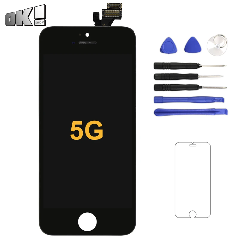 Mobile Phone Pantalla For iPhone 5 LCD Display 4 Inch Black White Assembly Replacement Parts 5G Screen | Мобильные телефоны и