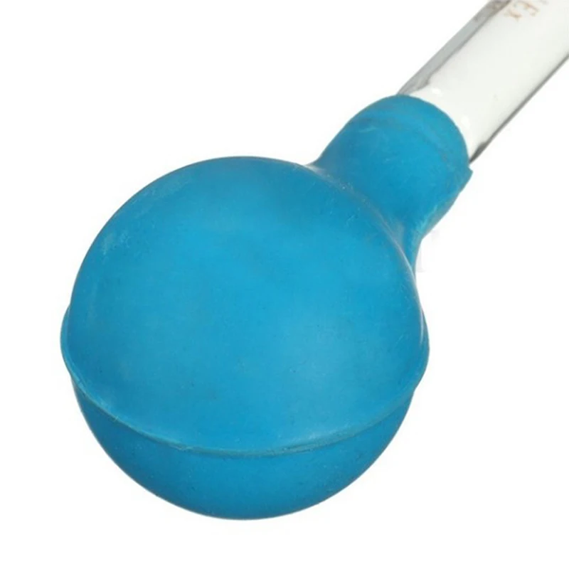 Синий и прозрачный 1 шт. 10 мл лабораторная пипетка резиновая головка стеклянная пипетка со шкалой
