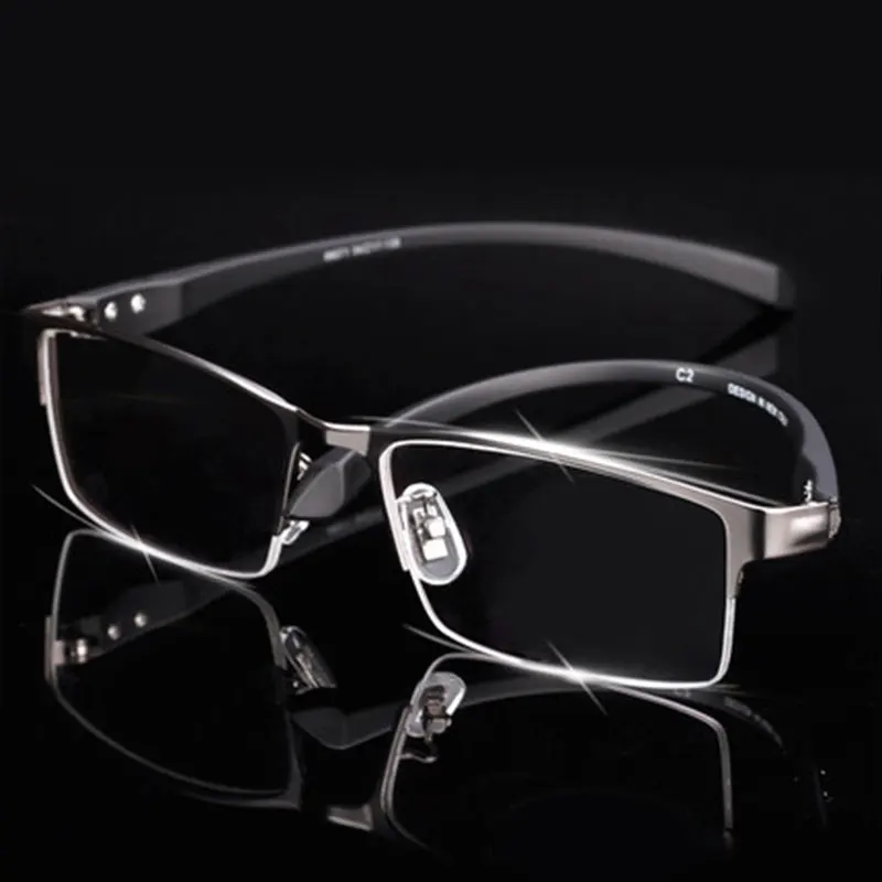 

Men Titanium Alloy Eyeglasses Frame for Men Eyewear Flexible Temples Legs IP Electroplating Alloy Material,Full Rim and Half Rim
