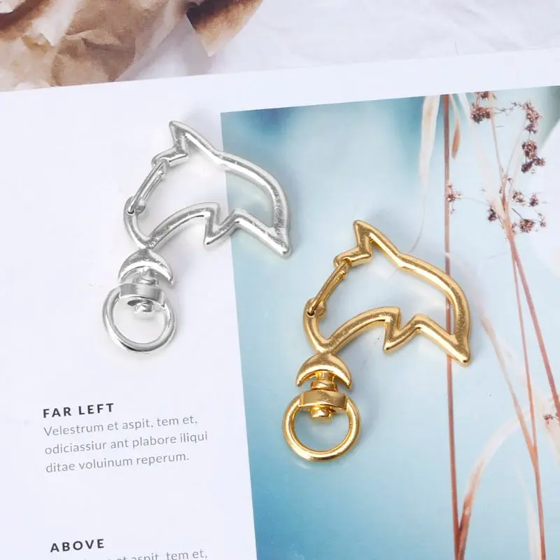 5Pcs Dolphin Metal Snap Hook Lobster Clasps Lanyard Keychain Jewelry Findings | Украшения и аксессуары
