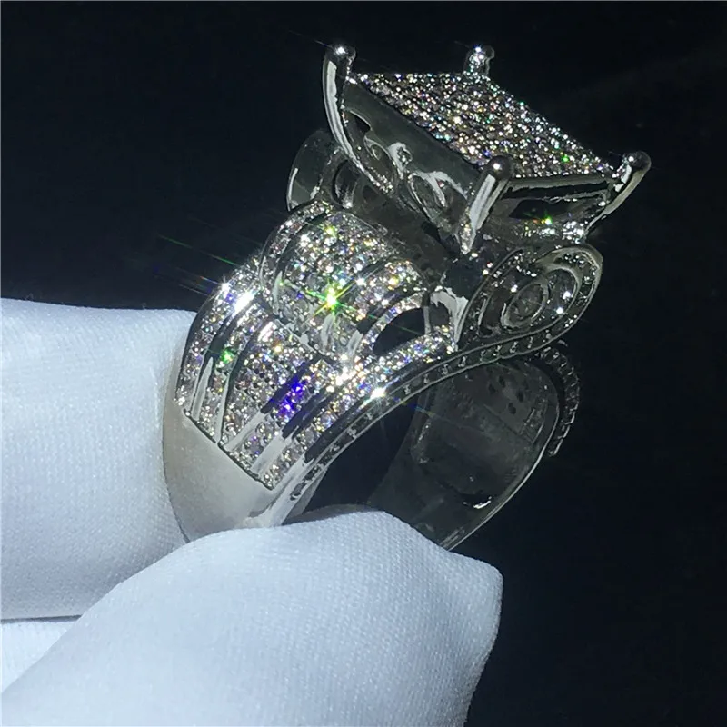 Choucong Deluxe Promise Ring, 925 пробы, серебряное, проложенное, установка AAAAA cz, обручальное кольцо, кольца для мужчин и женщин, свадебные украшения, подарок