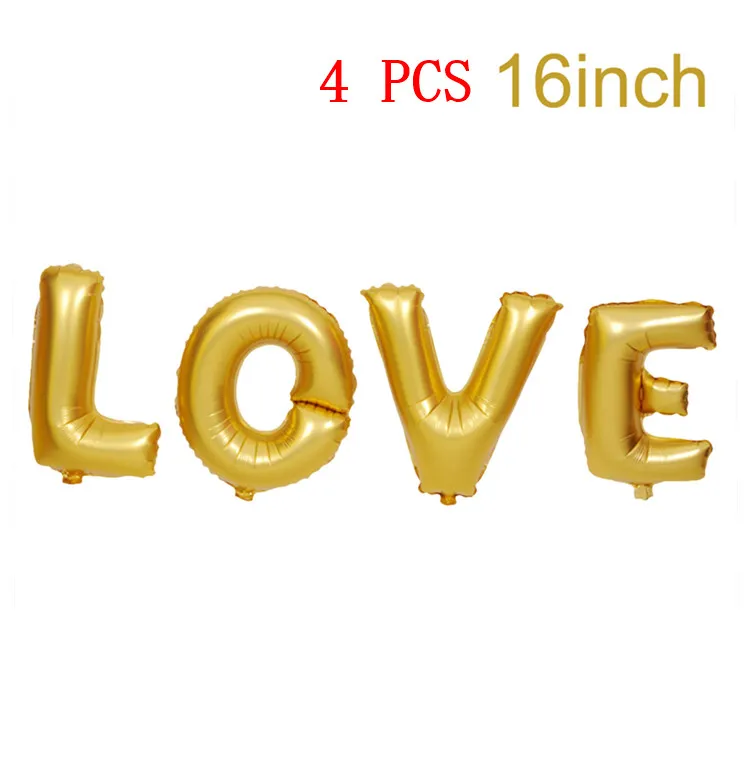 FENGRISE 1pc Giant Love Balloons Rose Gold Letter Ballon Wedding Party Decoration Valentines Day Gift Supplies Bride Foil Baloon шары воздушные воздушные шары - Цвет: Gold Love