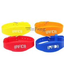 100 шт./лот, близость 125 кГц, RFID T5577, умный Браслет, водонепроницаемый, регулируемый, бесконтактная оплата, RFID, ремешок на запястье для спорта