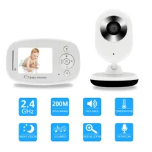 2,4 приемник и передатчик для света дисплей беспроводной детский монитор видео с ночным видением детский телефон аудио монитор 2 разговора Светодиодный контроль температуры