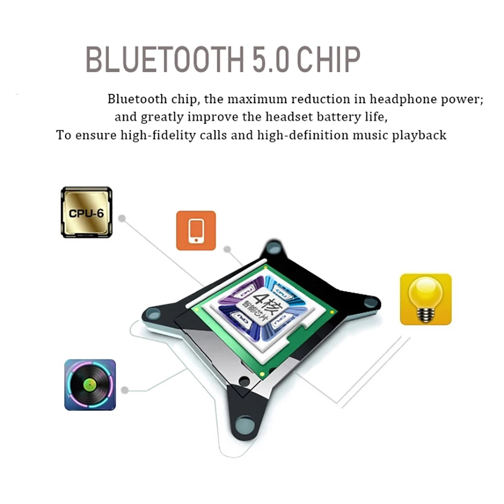 Bluetooth наушники беспроводные магнитные с микрофоном стерео для телефона