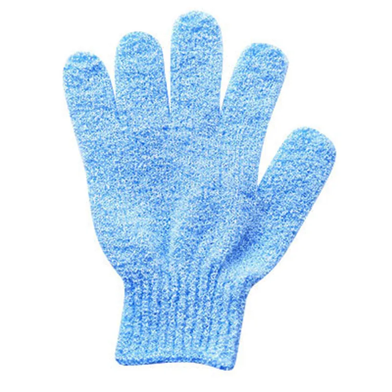 New 1Pair Shower Gloves Exfoliating Wash Skin Spa Bath Gloves Foam Bath Skid Body Massage Body Scrubber Glove 5 Color #4d04 (1)
