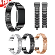 Браслет COMLYO из нержавеющей стали с бриллиантовым дизайном, ремешок для браслета FitBit Charge 2