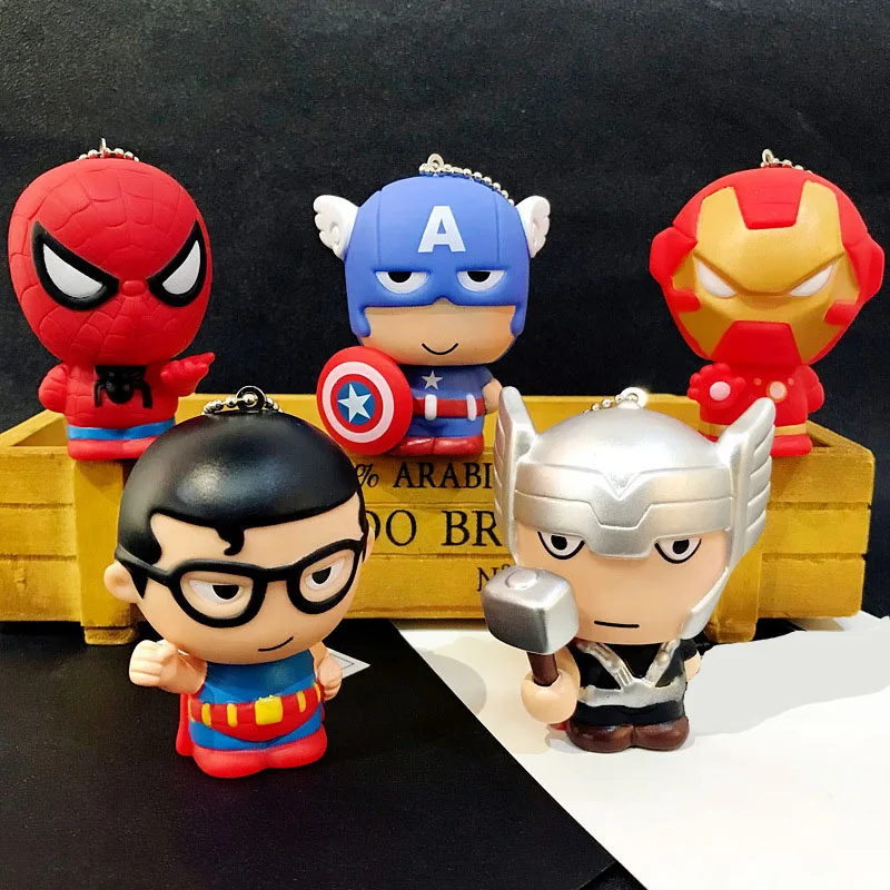 

1pcs 6cm PVC The Avengers figures Super Hero Captain America Action Figures Spider man model action toys keychain pendant