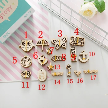 

Free shipping, wholesale high quality Mix the shape die cutting wood Angle 80pcs/bag 017001