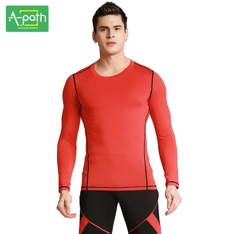 Winter Mens Running T Shirt Sport Fitness Training Tights Sportswear ...